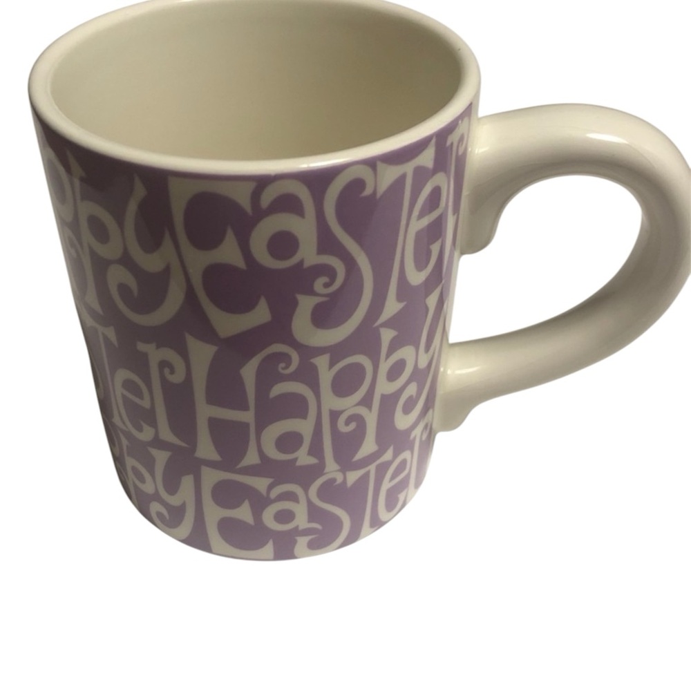 Purple‎ and White Large Easter Mug